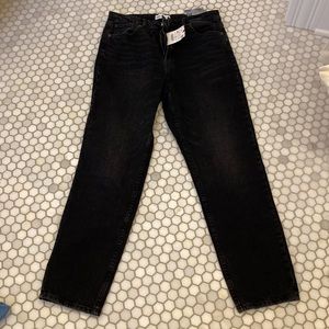 NWT Zara mom fit black denim
